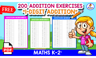 200 ADDITION EXERCISES | 5 Worksheets