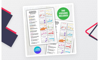 2026-2027 School Year Calendar Template, 26-27 Editable Academic