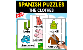 22 FREE PUZZLES OF THE CLOTHES | In Spanish