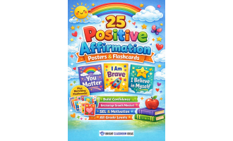 25 Positive Affirmation Posters & Flashcards for All Grades
