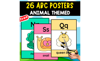 26 ABC POSTERS | MADE WITH ANIMAL THEMED