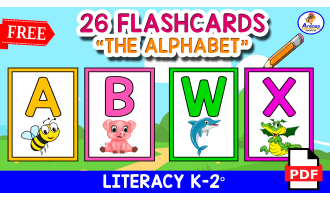 26 ALPHABET FLASHCARDS | Animals Theme