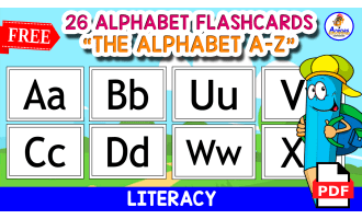 26 ALPHABET FLASHCARDS | BLACK AND WHITE THEMED