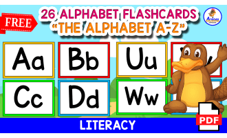 26 ALPHABET FLASHCARDS | COLOR THEMED FOR KIDS