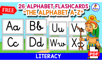 26 ALPHABET FLASHCARDS | Escolar Themed