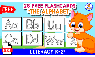 26 ALPHABET FLASHCARDS | Tracing Capital and Lower Case