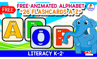26 FREE ALPHABET FLASHCARDS | Animated Cards for KIDS