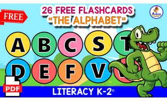 26 FREE ALPHABET FLASHCARDS | Circle Themed FOR KIDS