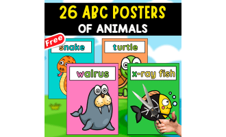 26 FUNNY ILLUSTRATIONS OF THE ALPHABET  | CLASSROOM DECOR
