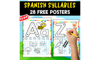 28 SPANISH SYLLABLES POSTERS | FOR TRACING