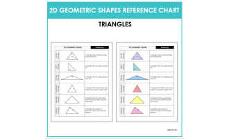 2D Geometric Shapes Poster & Reference Chart | Triangles