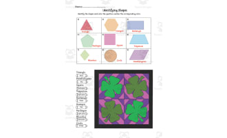 2D Shapes Color by Number Activity (UK)