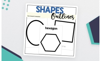 2D Shapes Outlines for Craft Templates