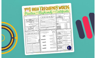 2nd Grade High Frequency Words with Flashcards and Certificate