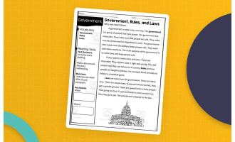 2nd Grade Reading Packet – Government & Laws