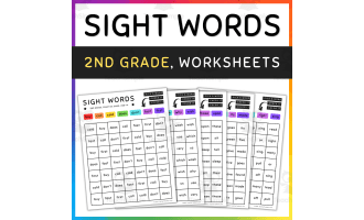 2nd Grade Sight Words, Color by Sight Words Practice Game - SET 9 (a)