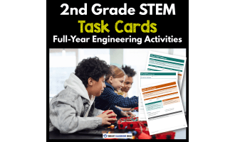 2nd Grade STEM Task Cards | Full-Year Engineering Activities