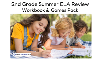 2nd Grade Summer ELA Review Workbook & Games Pack