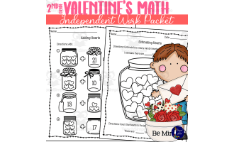 2nd Grade Valentine's Math Independent Work Packet