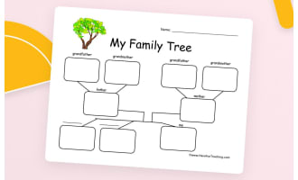 3 Children Family Tree Worksheet