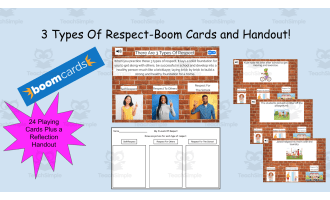 3 Types Of Respect SEL Boom Cards With Audio Plus Handout