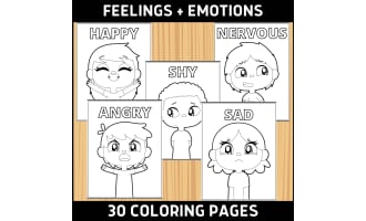 30 Feelings & Emotions Coloring Pages