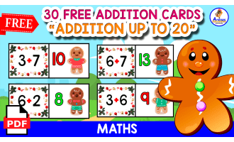 30 FREE ADDITION CARDS |  Christmas Cookie