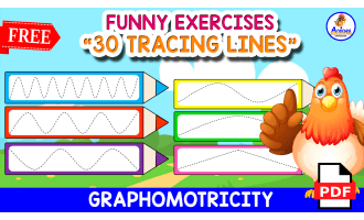 30 FUNNY TRACING LINES | 10 Worksheets
