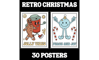 30 Retro Groovy Christmas Posters For The Classroom