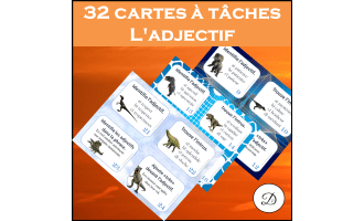 32 cartes à tâches - L'adjectif