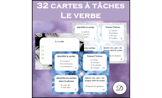 32 cartes à tâches - Le verbe
