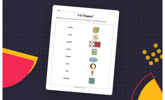 3D Shapes Matching Worksheet