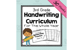 3rd Grade Handwriting Curriculum | Year-Long Printable Workbook