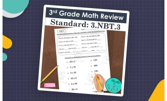 3rd Grade Math Review for Multiplying Multiples of 10