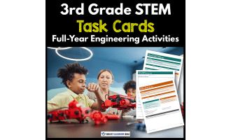 3rd Grade STEM Task Cards | Full-Year Engineering Activities