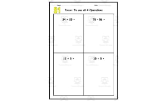 4 Operations Math Worksheet By Teach Simple 4 Operations Math Worksheet By Teach Simple