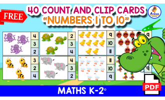 40 NUMBERS CLIP CARDS | Numbers 1 to 10