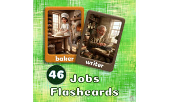46 Jobs Flashcards | Vocabulary Cards for Different Activities