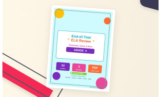 4th Grade End of Year ELA Review Worksheets & Games