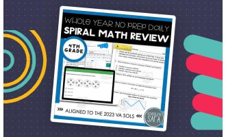 4th Grade Whole Year Math Spiral Review Morning work/Homework