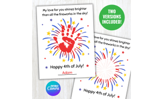 4th of July Handprint Craft Art for Kids | Independence Day Keepsake