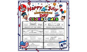 4th of July Independence Day Hat Crowns Headbands Craft for PreK, K