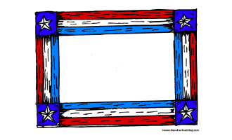 4th of July Red, White, and Blue Writing Paper