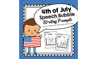 4th of July Speech Bubble Writing Prompts | Creative Writing