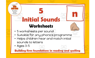 5 FREE Initial Sounds Worksheets: n