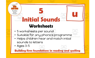 5 FREE Initial Sounds Worksheets: u