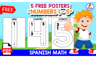 5 FREE POSTERS | NUMBERS 1 TO 5