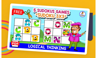 5 FREE SUDOKUS | ABC THEMED
