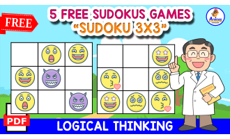 5 FREE SUDOKUS GAMES WITH EMOJIS | FREE RESOURCE