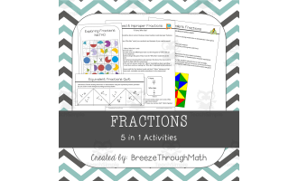 5 in 1 Fractions Activities